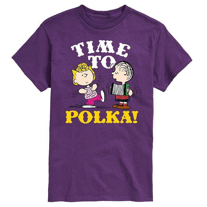 Big & Tall Peanuts Time To Polka Graphic Tee, Mens Blue Product Image