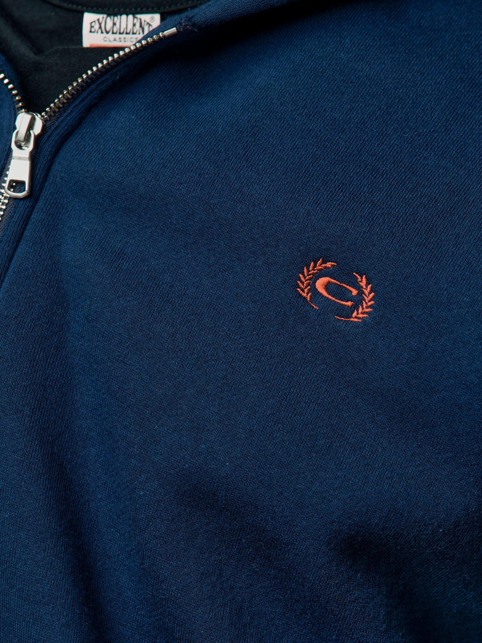 Twisted Zip-Up Hoodie (Navy) Product Image