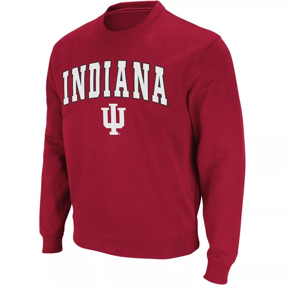 Men's Colosseum Purple LSU Tigers Arch & Logo Crew Neck Sweatshirt, Size: Large Product Image