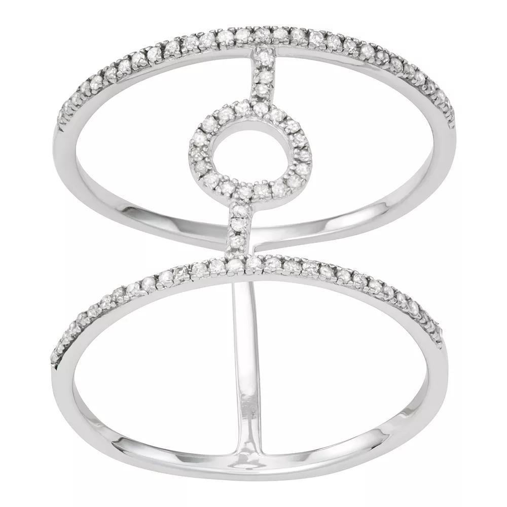 Jewelexcess Sterling Silver 1/8 Carat T.W. Diamond Fashion Ring, Women's, Size: 6 Product Image
