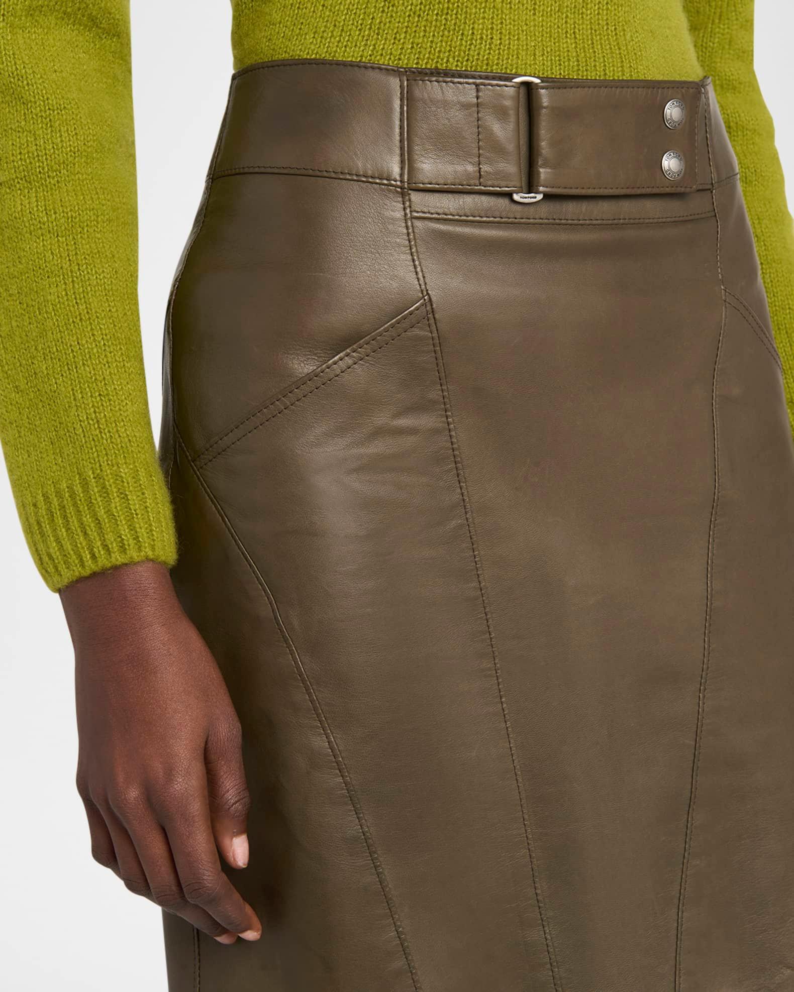 Soft Nappa Leather Mini Pencil Skirt Product Image