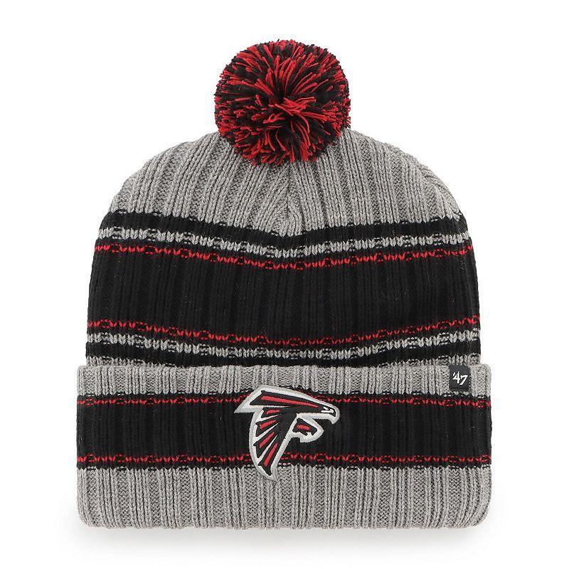 Mens 47 Graphite Atlanta Falcons Rexford Cuffed Knit Hat with Pom Product Image