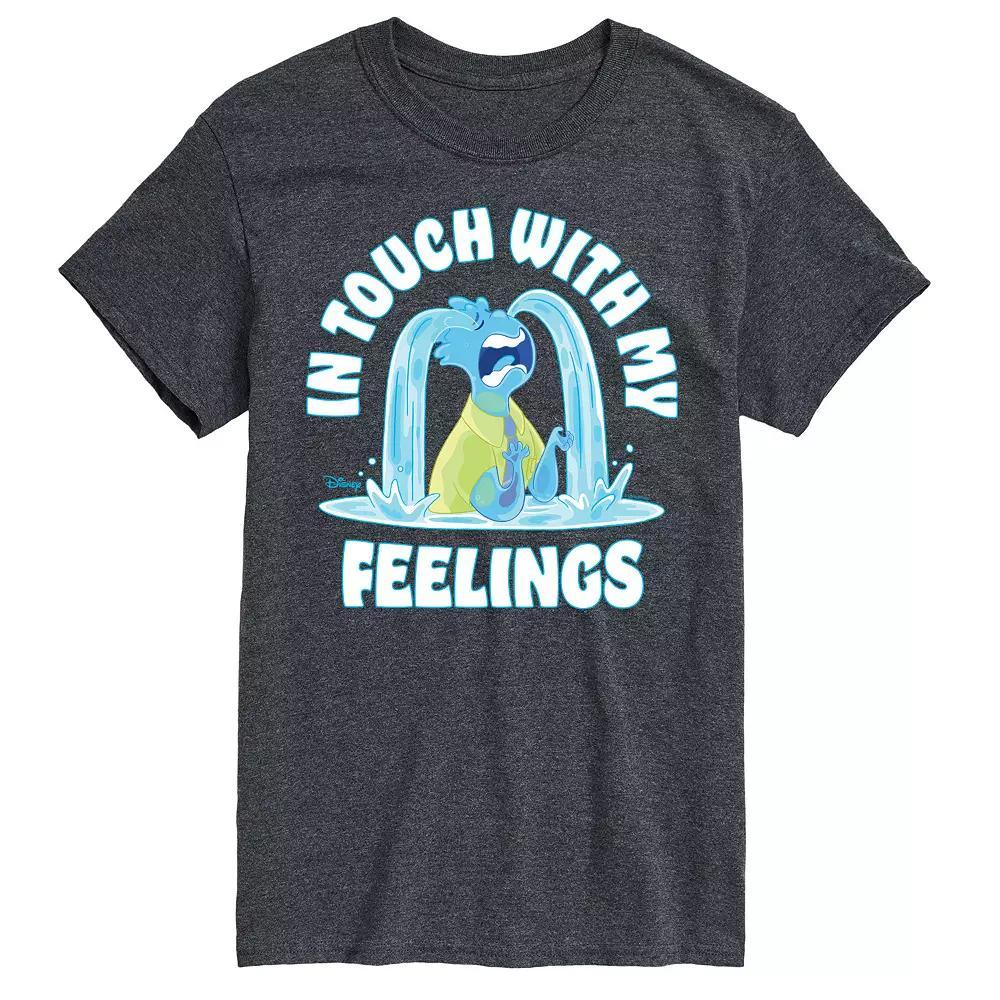 Disneys Elemental Big & Tall Feelings Graphic Tee, Mens Blue Product Image