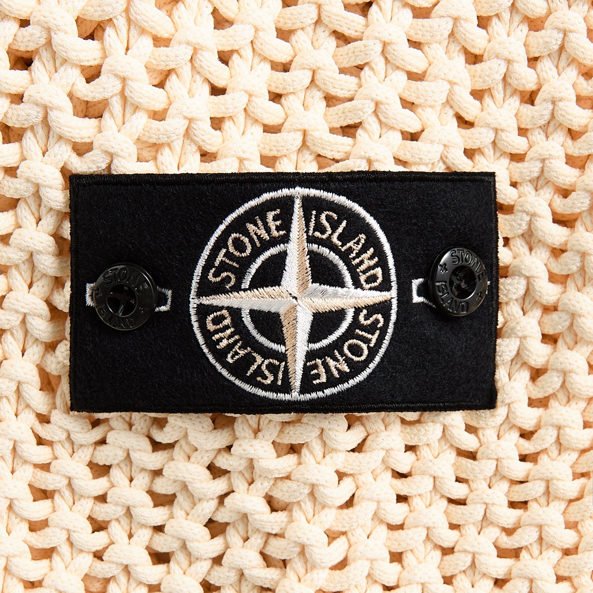 Stone Island Chain Stitch UV Reactive Sweater Cherry - Beige Male Product Image