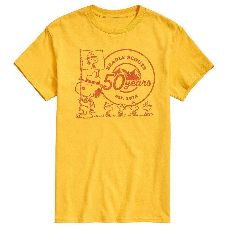 Big & Tall Peanuts Beagle Scouts 50 Years Flag Graphic Tee, Mens Product Image
