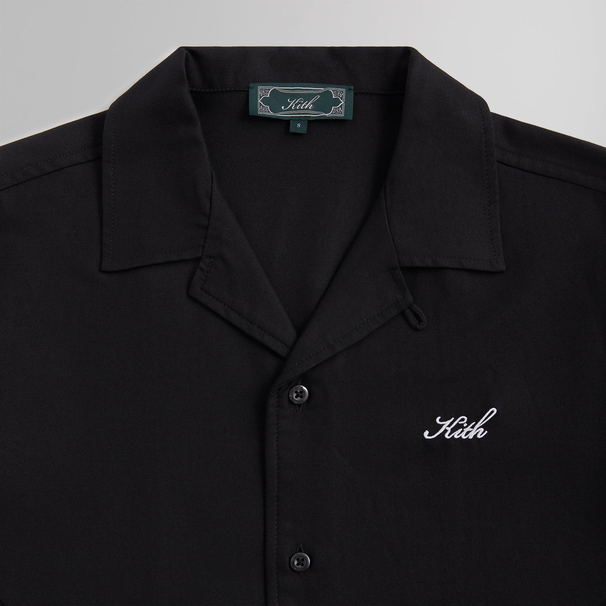 Kith Silk Cotton Thompson Camp Collar Shirt - Black Male Product Image