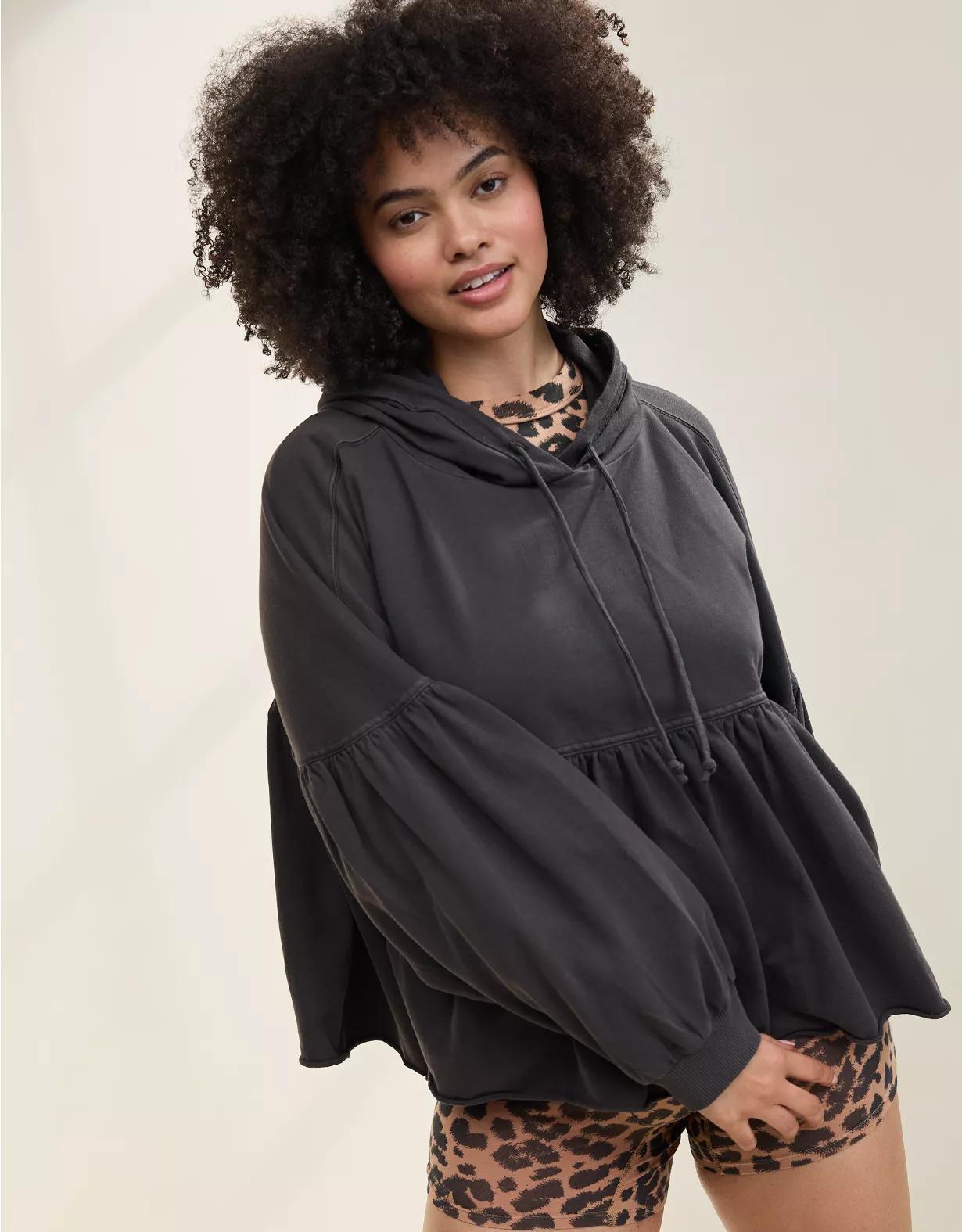 Aerie Peplum Hoodie Product Image
