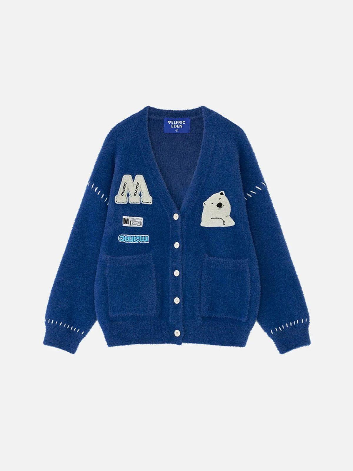 Aelfric Eden Polar Bear Fuzzy Cardigan Product Image