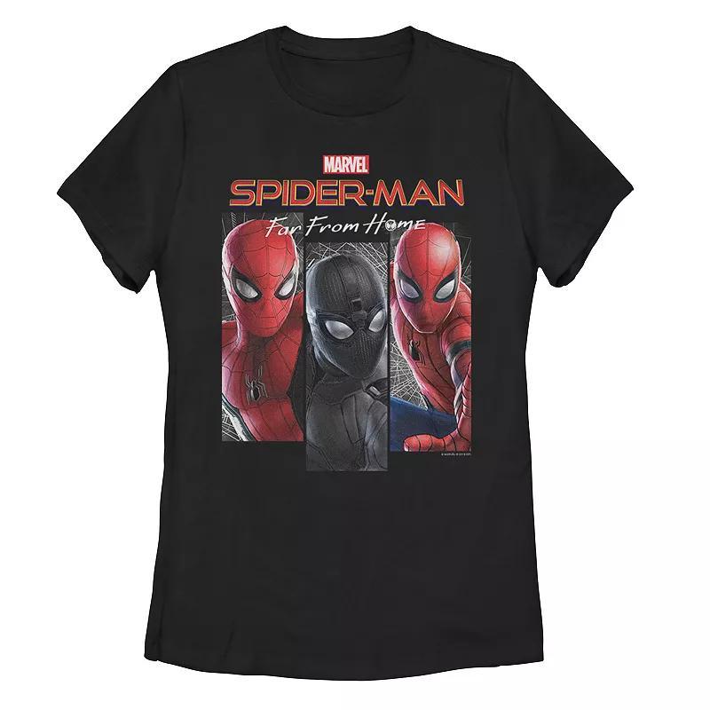 Juniors' Marvel Spider-Man Far From Home Panels Tee, Girl's, Size: Medium, Black Product Image