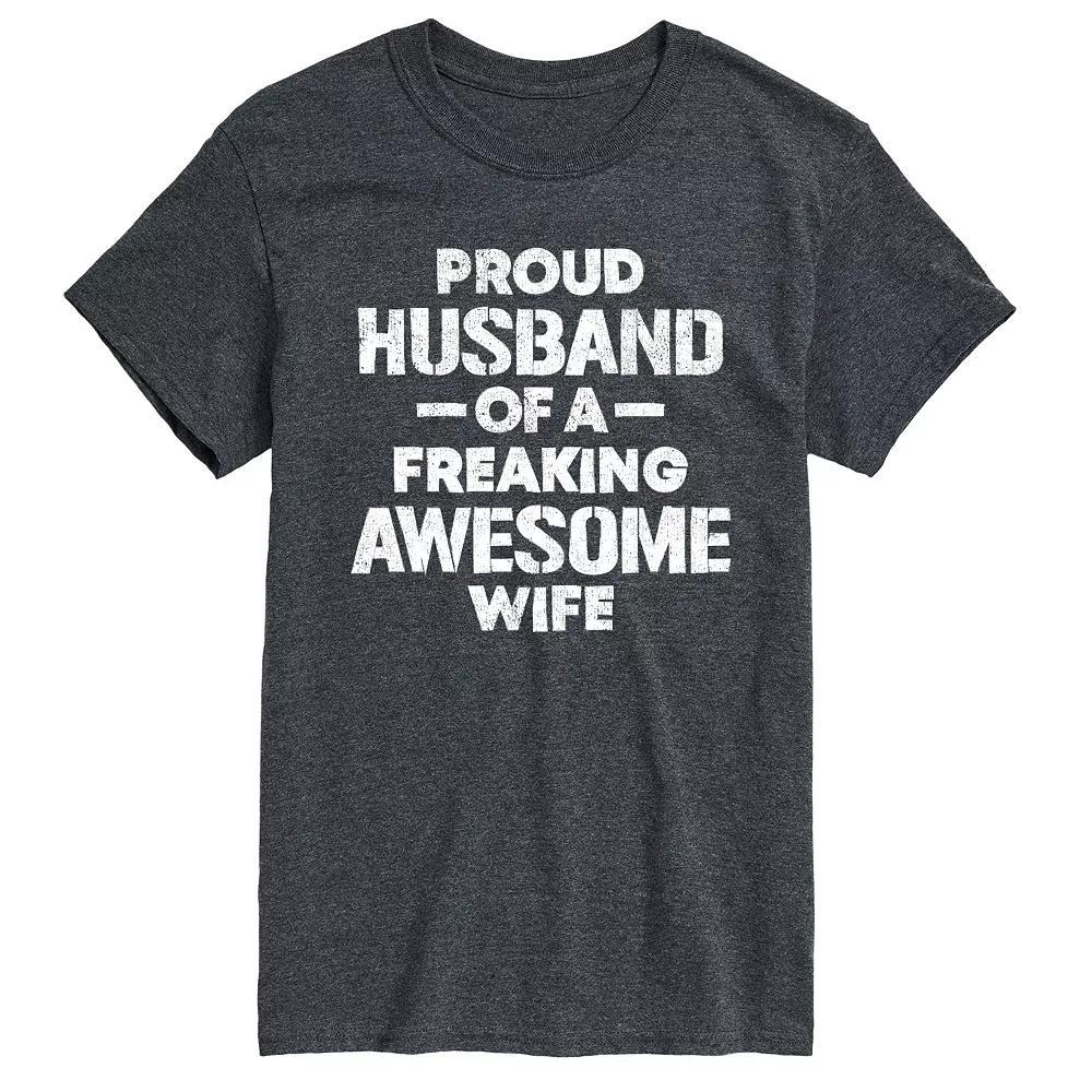 Men's Proud Husband Graphic Tee, Size: Medium, Heather Grey Product Image