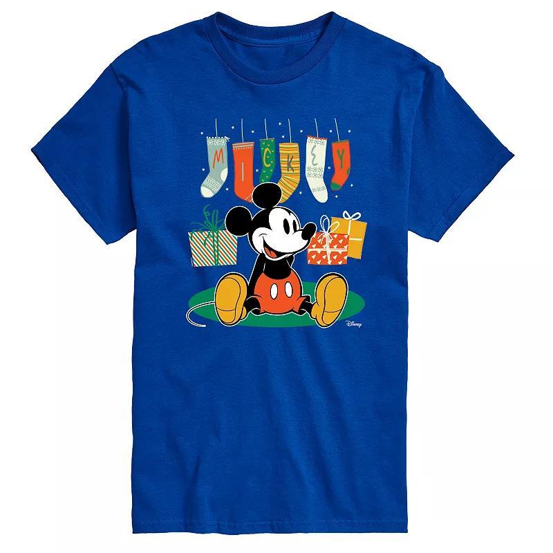 Disneys Mickey Mouse Big & Tall Stockings Graphic Tee, Mens Product Image