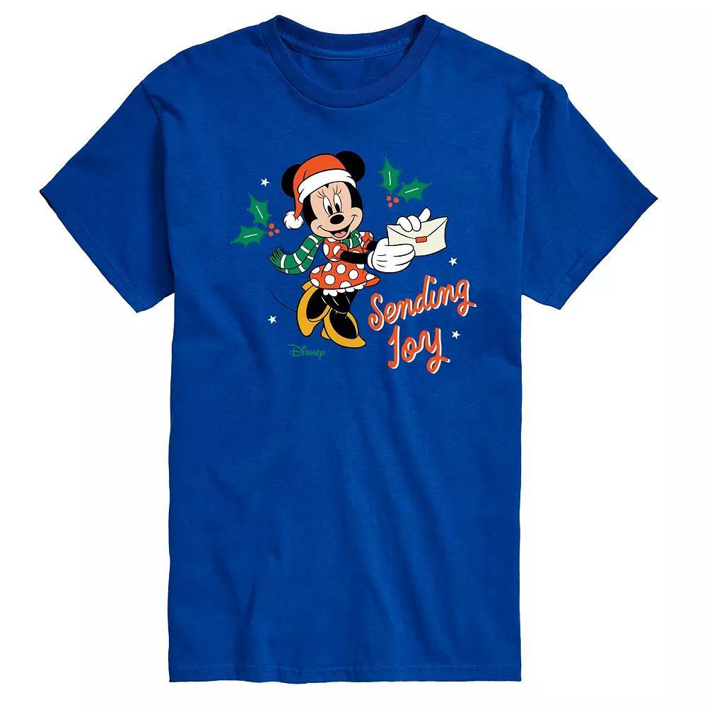 Disneys Minnie Mouse Big & Tall Sending Joy Graphic Tee, Mens Product Image