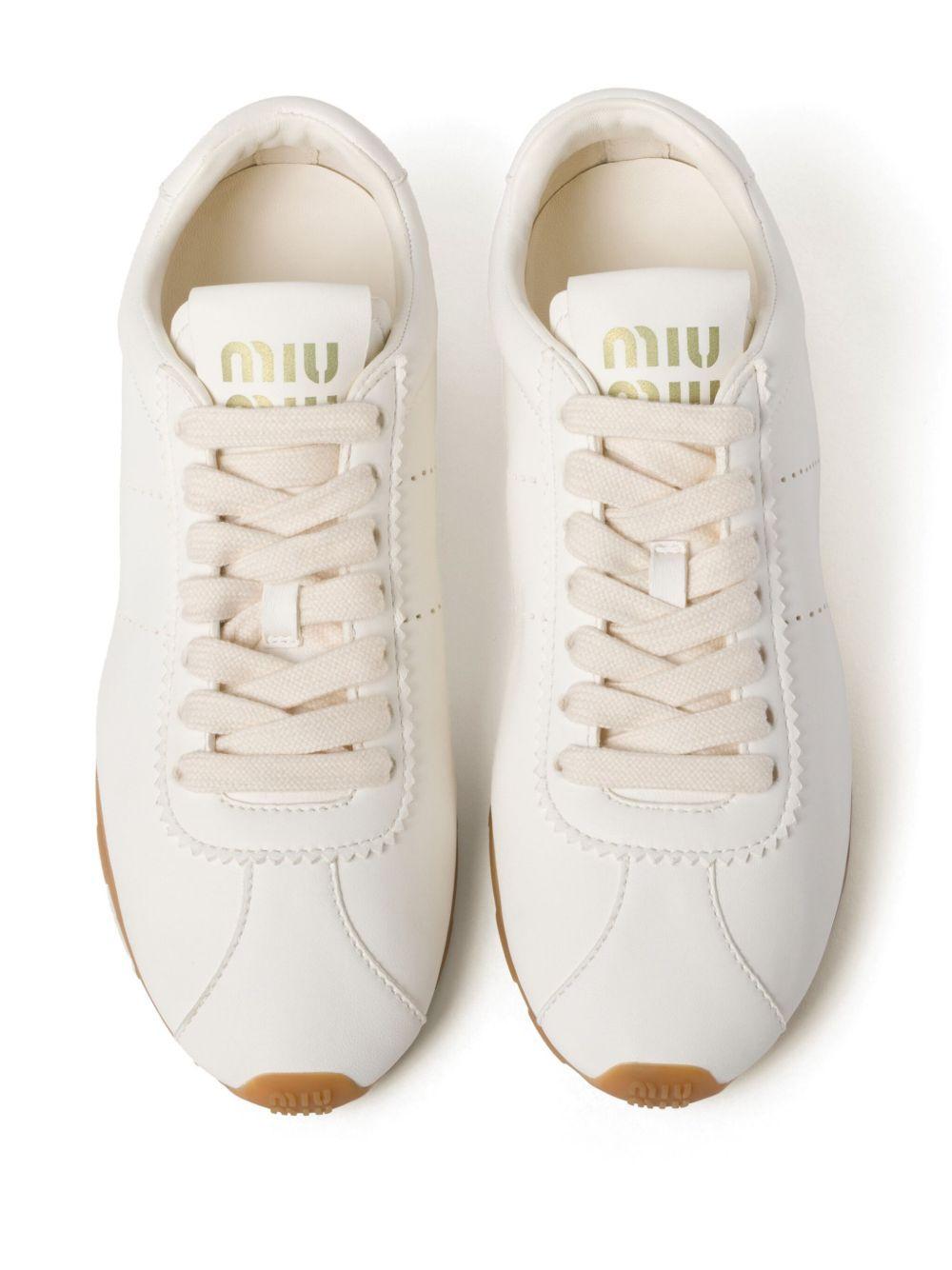 Plume nappa leather sneakers Product Image