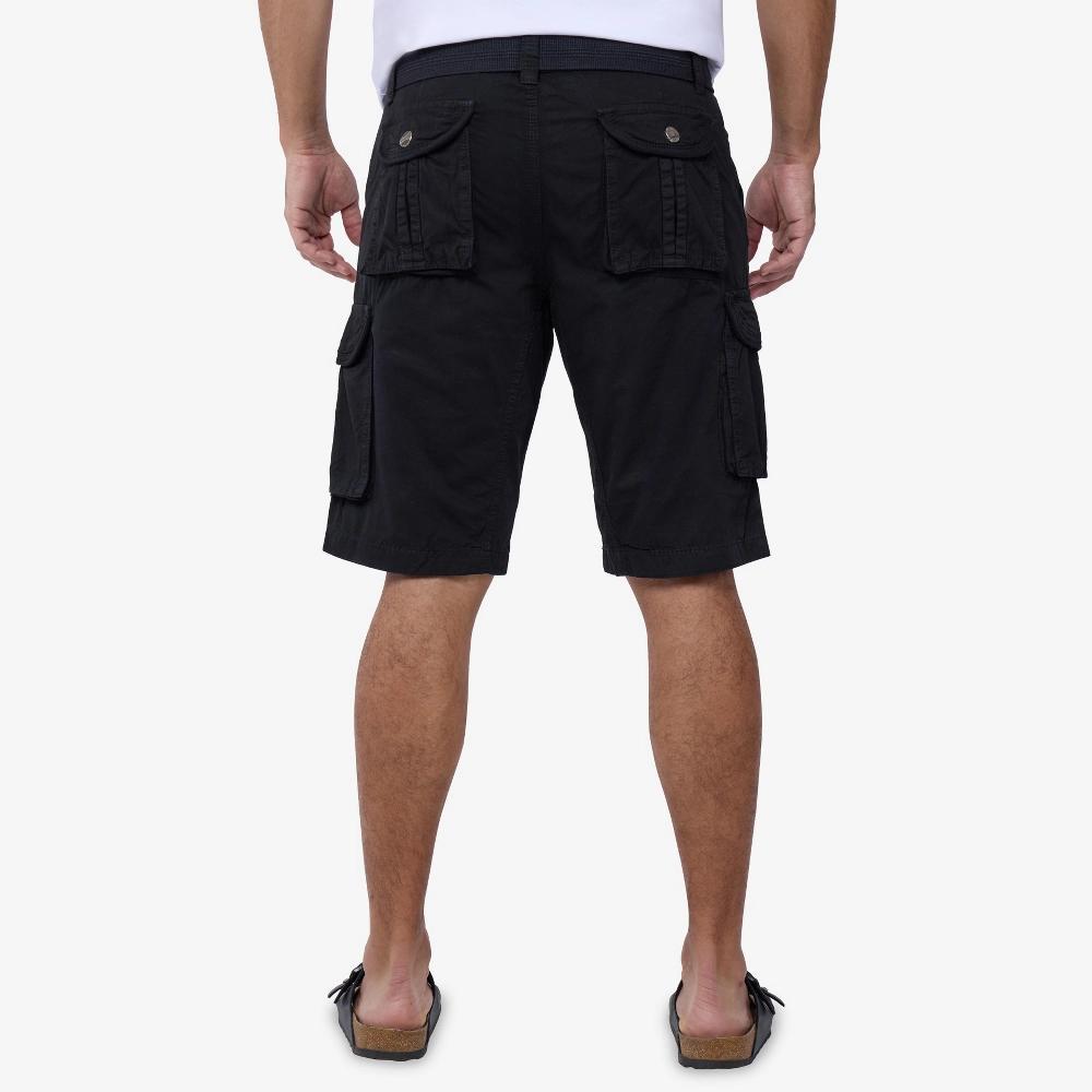 Men's RAW X by Xray Regular-Fit Belted Button Cargo Shorts, Size: 36, Black Product Image
