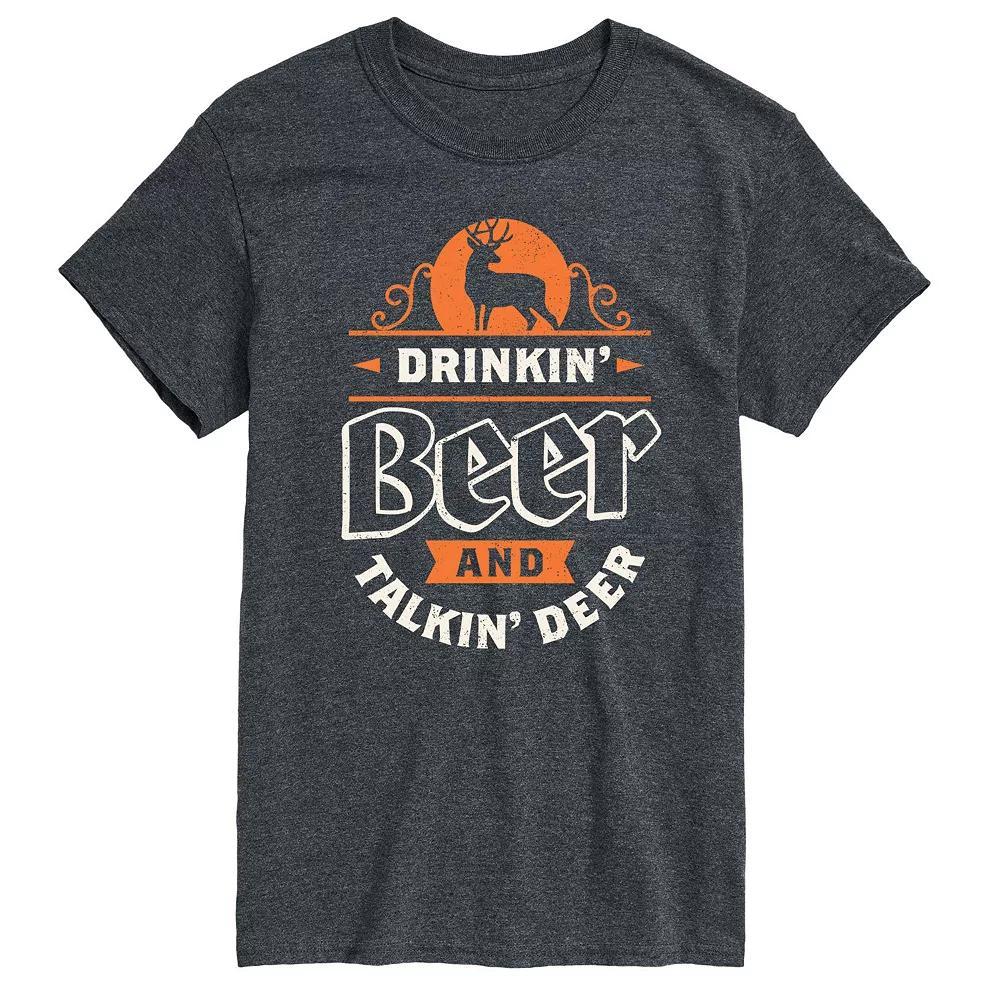 Big & Tall Drinkin Beer Talkin Deer Tee, Mens Product Image