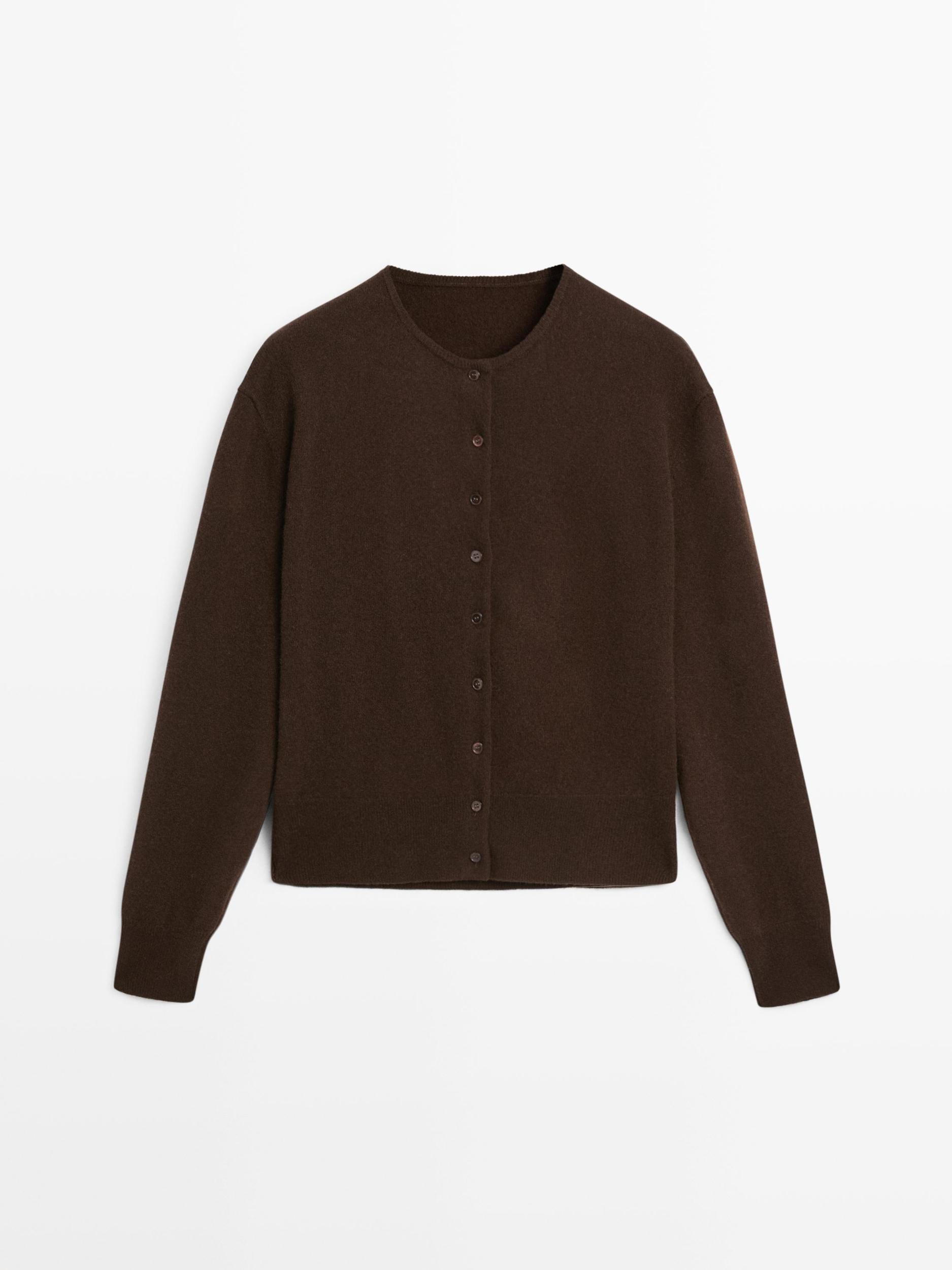 Wool blend knit cardigan Product Image