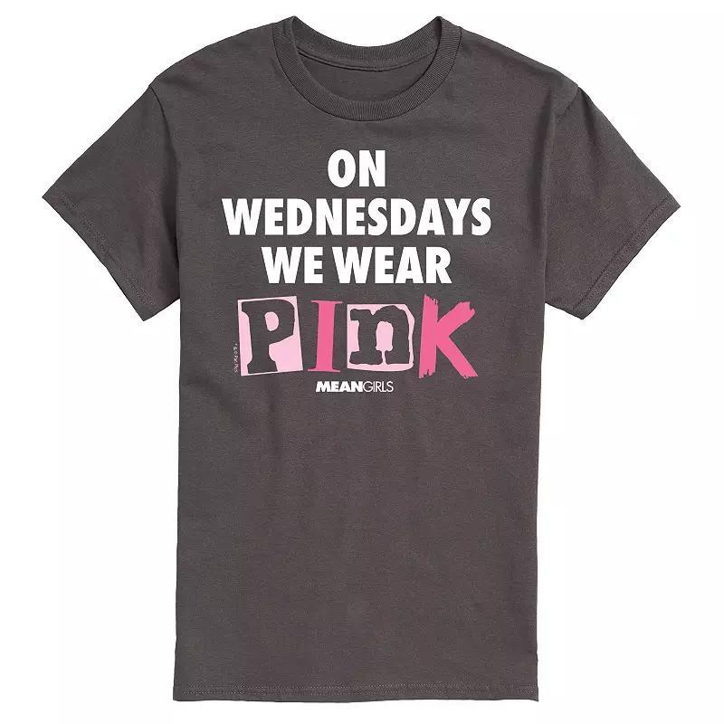 Mens Mean Girls Wednesdays We Wear Pink Graphic Tee Product Image