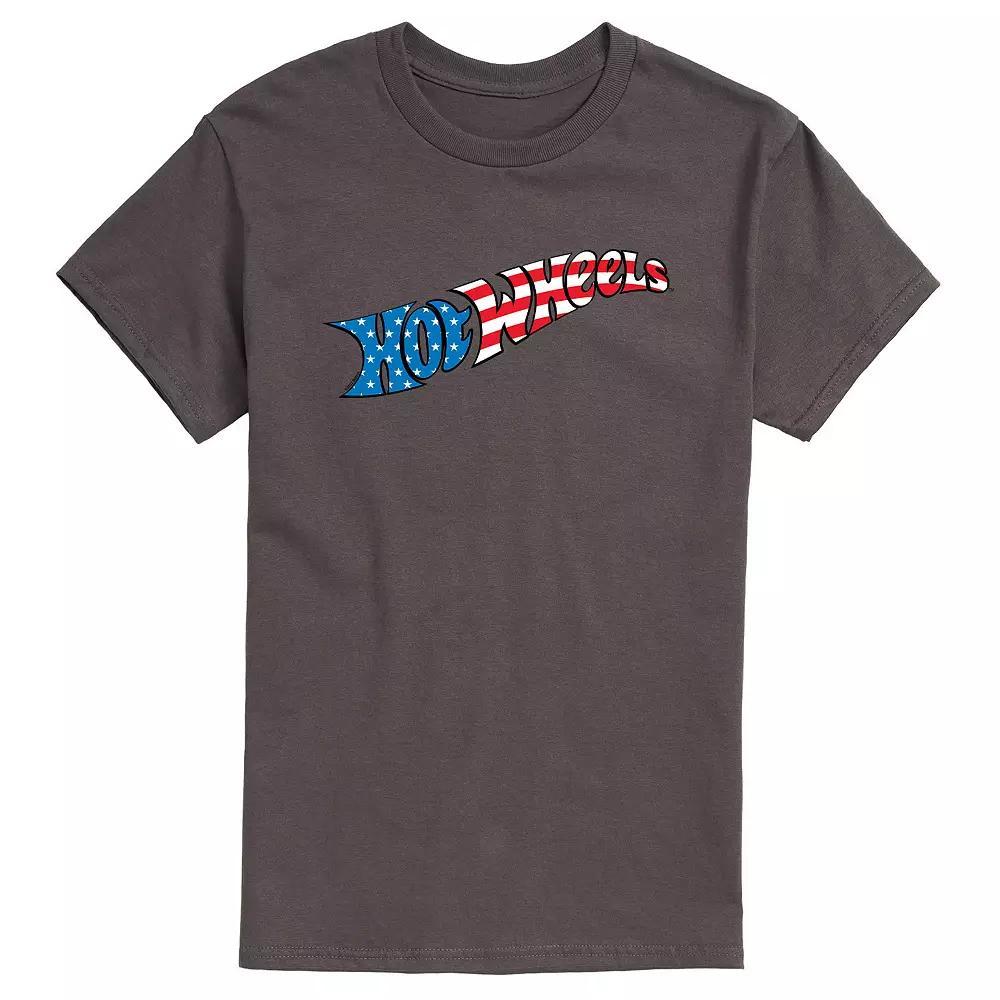 Mens Hot Wheels Flag Tee Grey Product Image