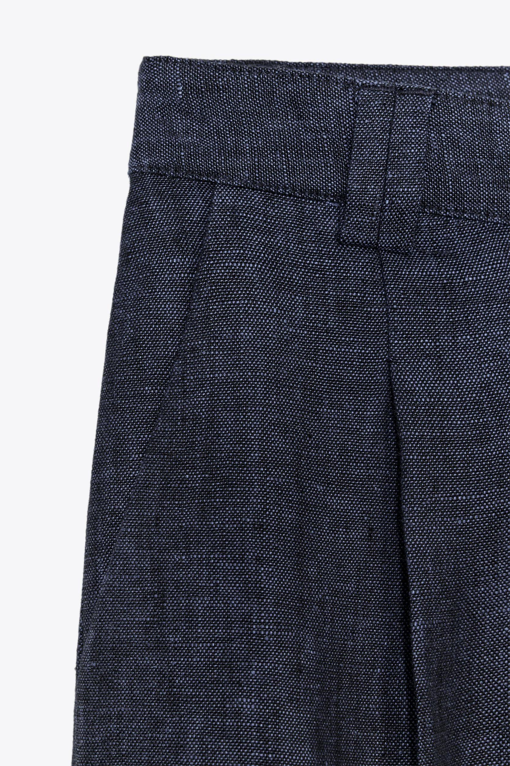 100% LINEN CROSS WAIST PANTS Product Image