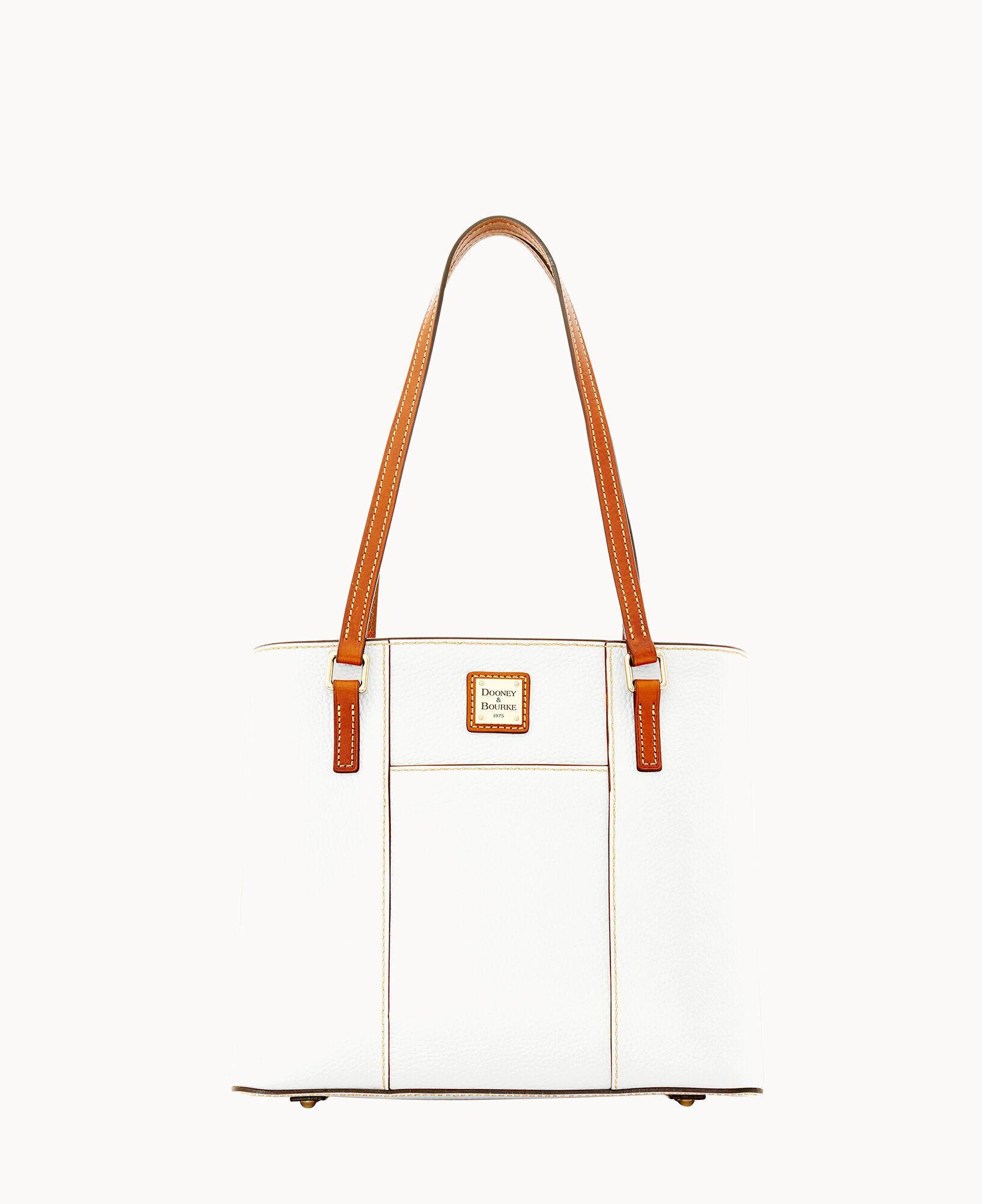 Dooney & Bourke Womens Pebble Grain Small Lexington Leather Bag in White Product Image