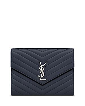 Saint Laurent Cassandre Matelasse Flap Pouch in Lambskin Product Image