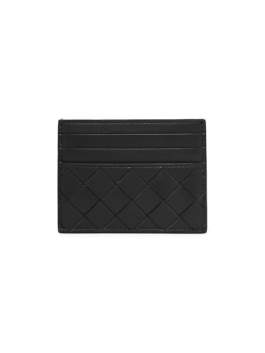 Womens Intrecciato Leather Cardholder Product Image