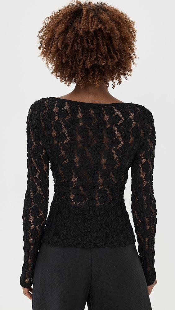 Róhe Lace Boat Neck Top | Shopbop Product Image