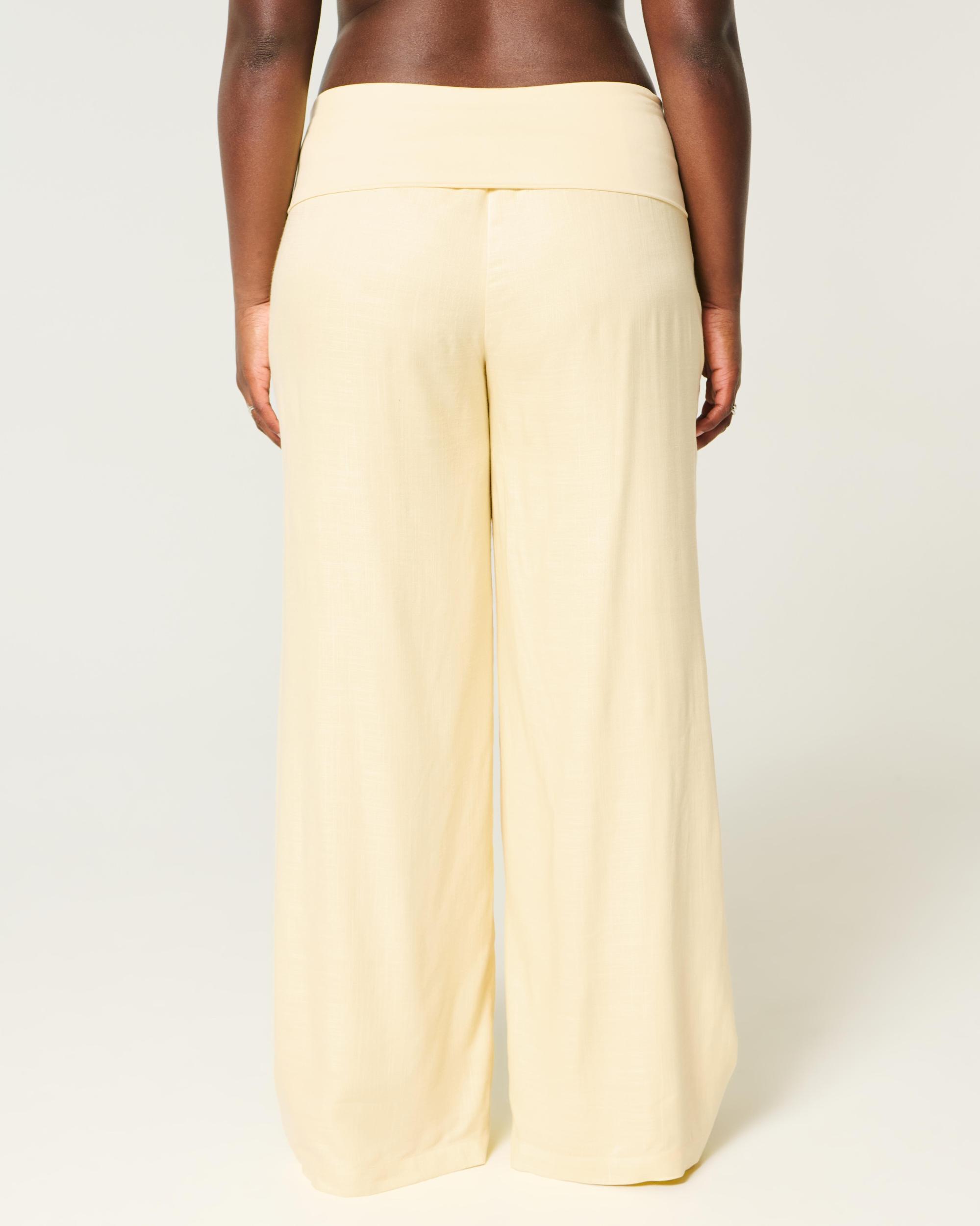 Foldover Waist Super Baggy Pants Product Image