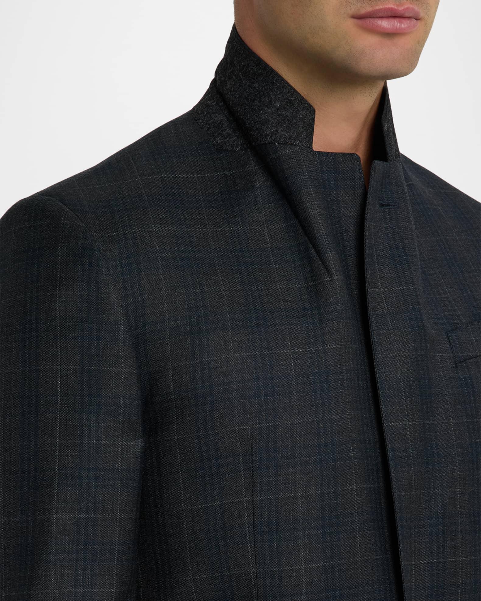 Men's Wool Super 130s Plaid G Line Suit Product Image