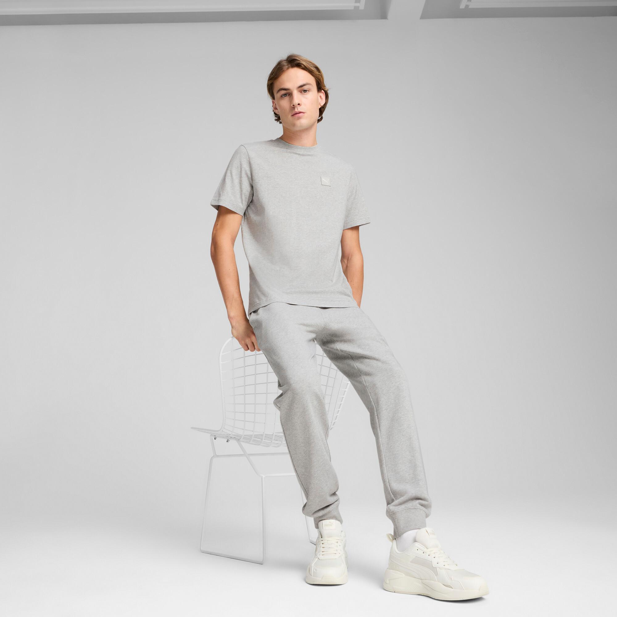 PUMA Essentials Elevated Men's T-Shirt in Grey Product Image