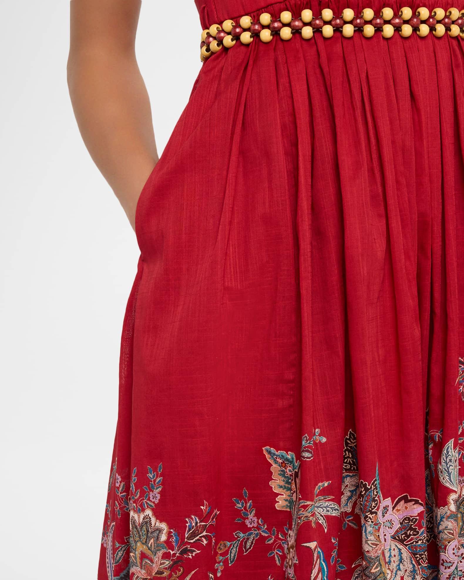 Rhiannon Belted Corset Midi Dress Product Image