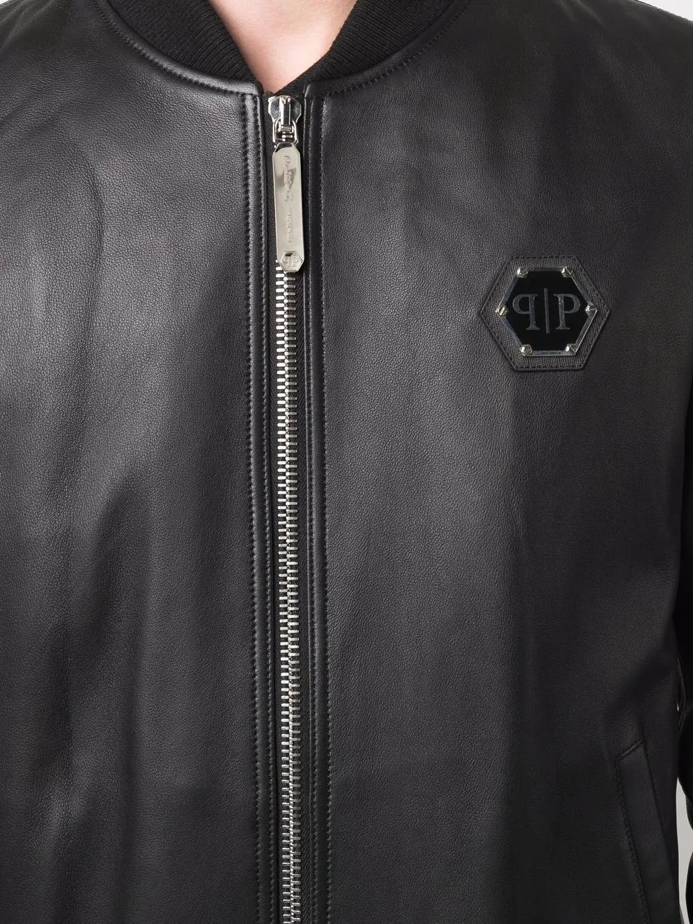 logo zipped bomber jacket  Product Image