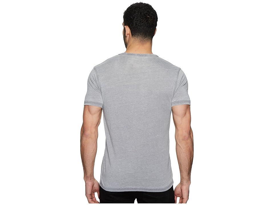 Lucky Brand Short Sleeve Button Notch Neck Venice Burnout T Product Image