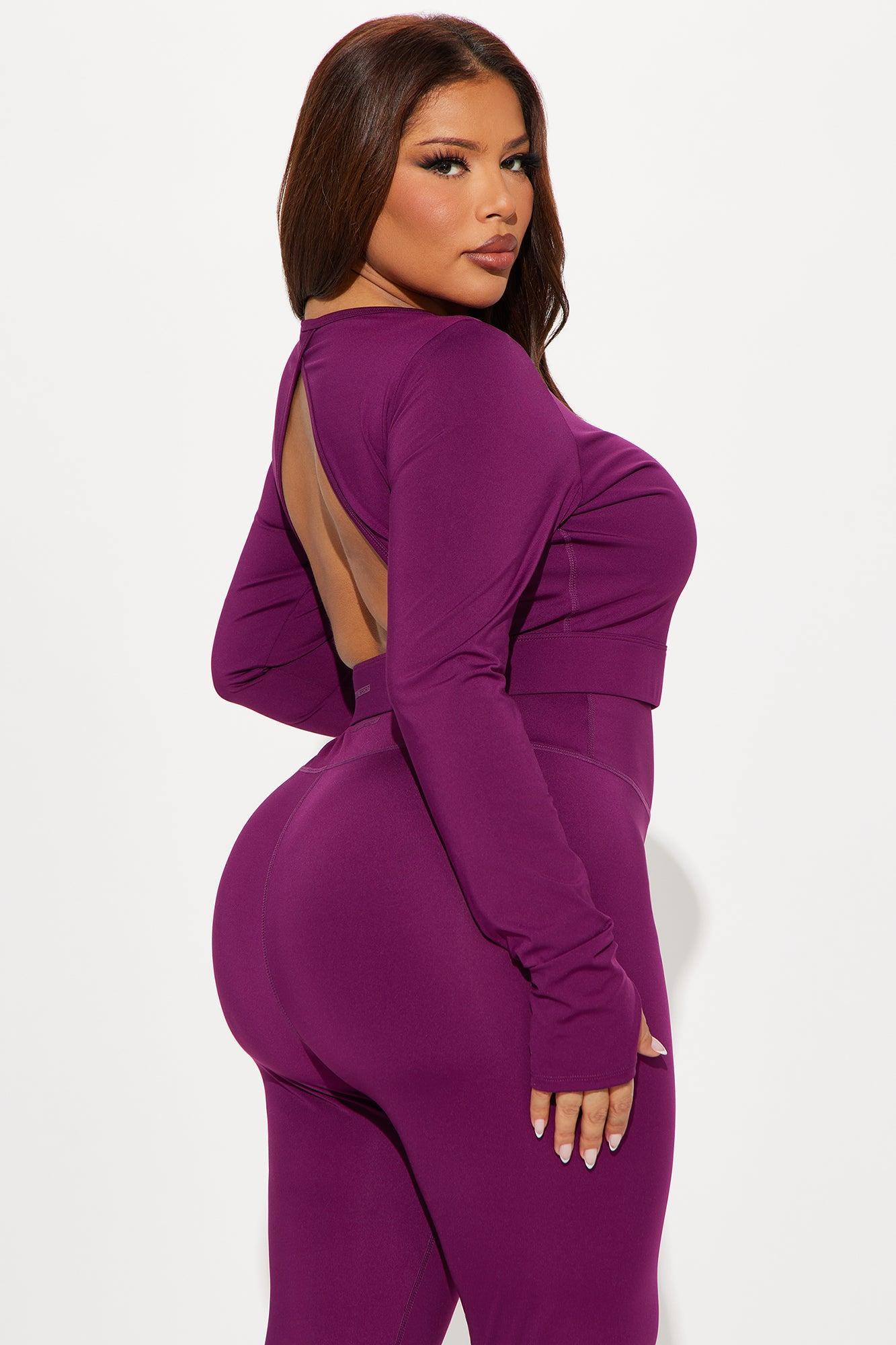 Spin Back Elevate Active Top - Plum Product Image