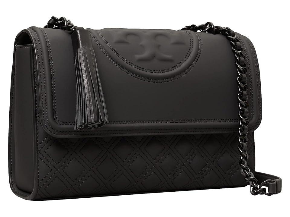 Womens Large Fleming Leather Tassel Crossbody Bag Product Image
