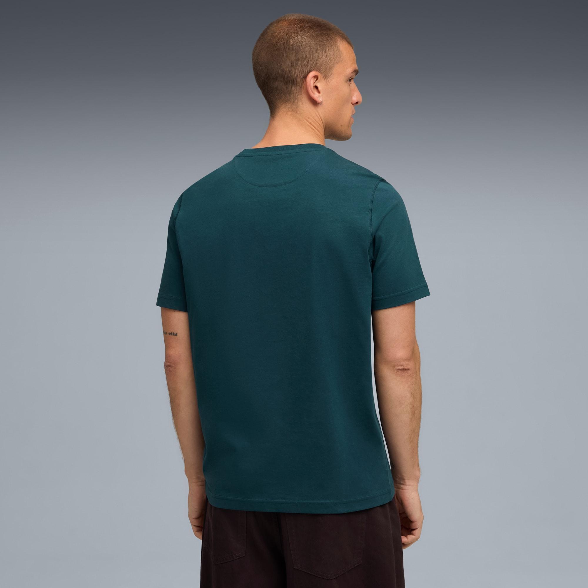 WARDROBE ESSENTIALS Suede Logo Men's Tee Product Image