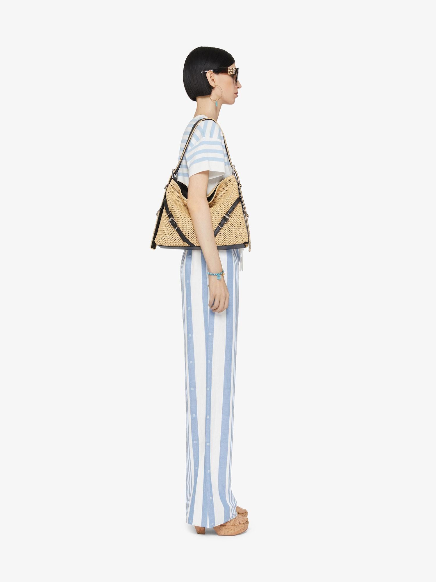 Pants in cotton and linen with 4G stripes Product Image