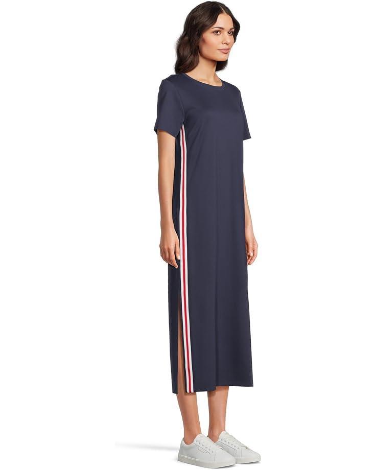 Short Sleeve Maxi Shirttail Crew Neck Dress Product Image