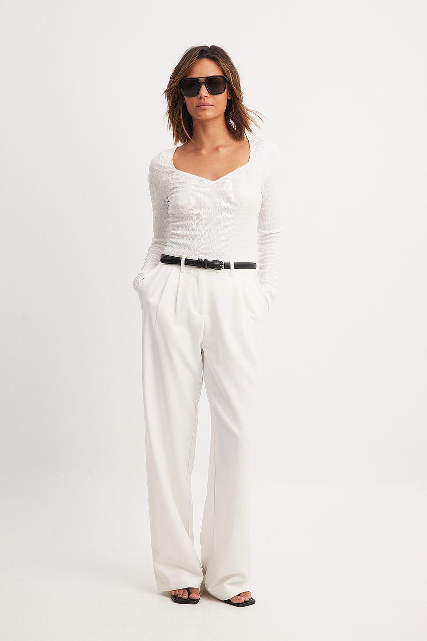 Heart Neckline Structured Top Product Image