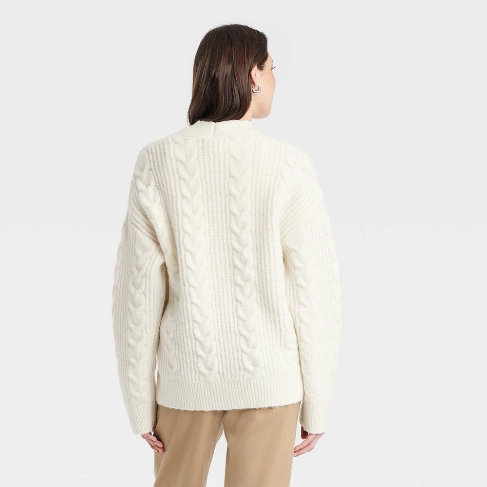 Women's Cozy Knit Cable Stitch Cardigan - Universal Thread™ Product Image