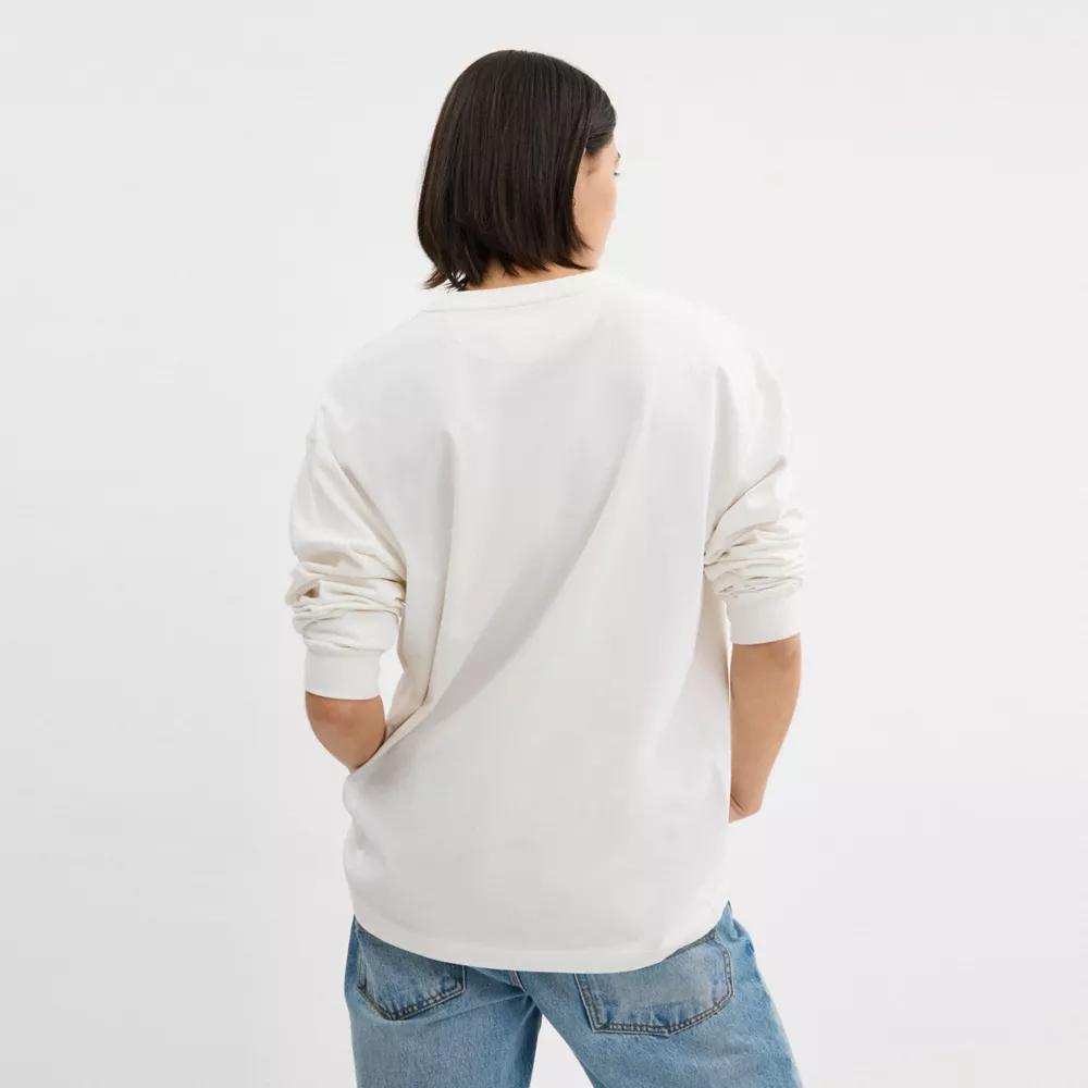 New York Long Sleeve T Shirt In Organic Cotton Product Image