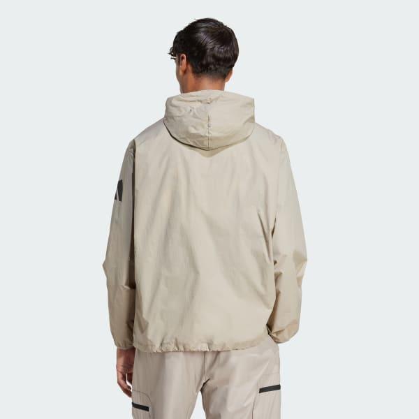 adidas City Escape Windbreaker Putty Beige M Mens Product Image