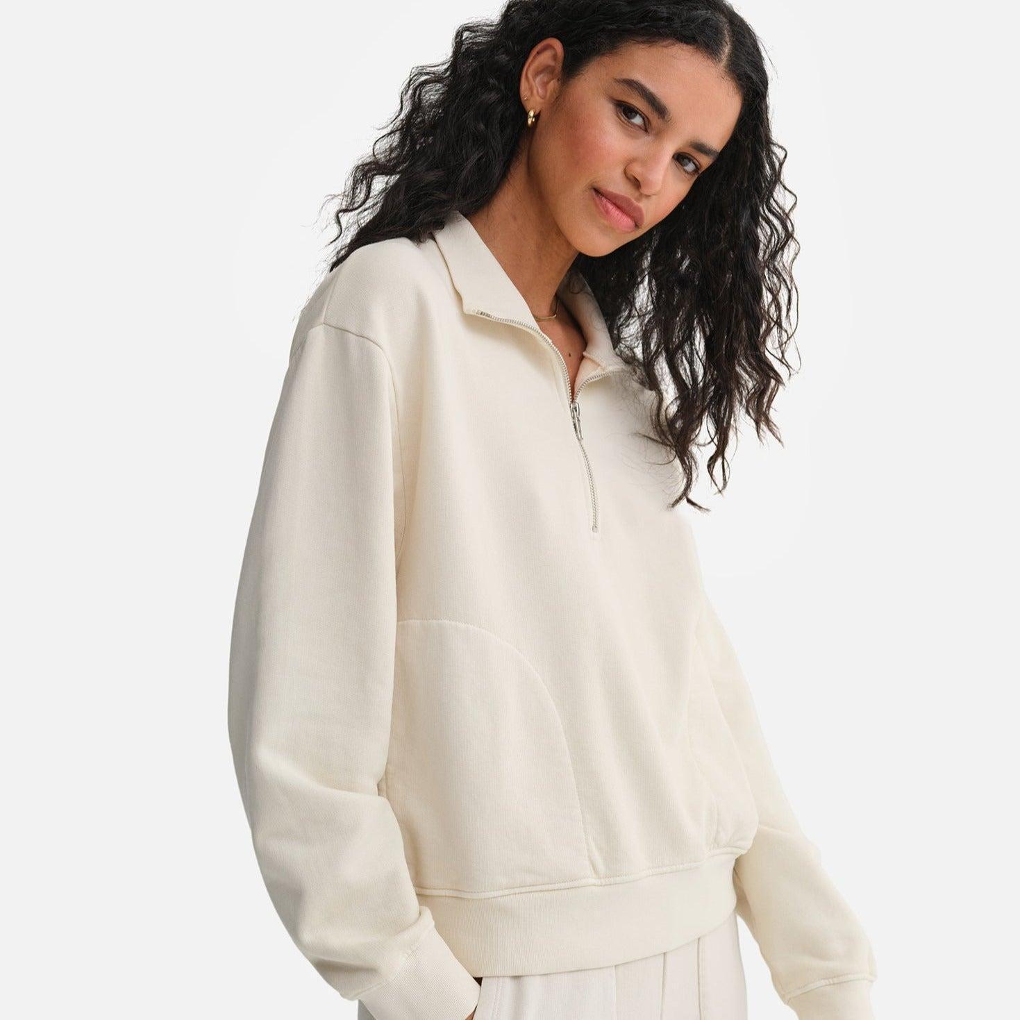 Organic Fleece Quarter Zip Sweatshirt Female Product Image