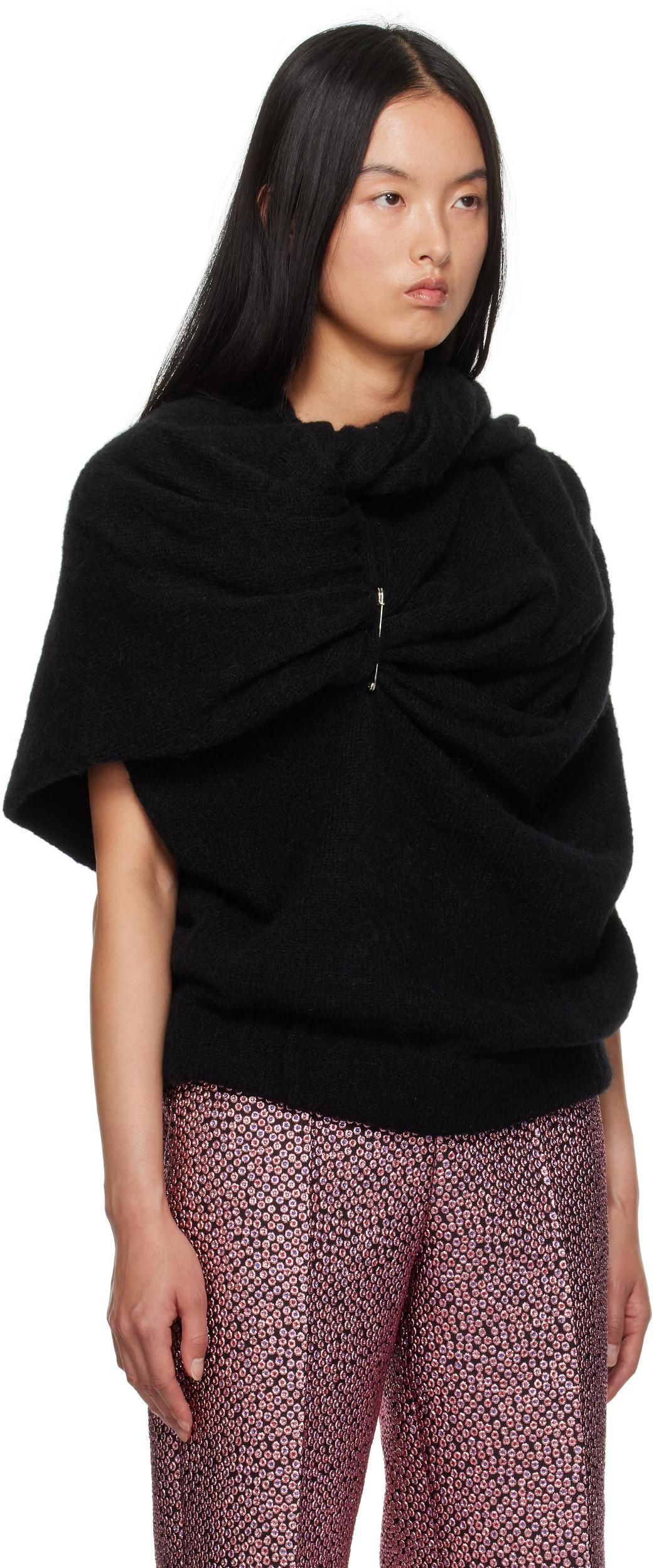 DRIES VAN NOTEN Black Alpaca Sweater In 900 Black Product Image