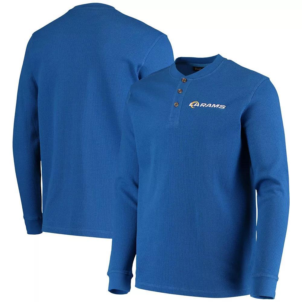 Men's Dunbrooke Royal Indianapolis Colts Logo Maverick Thermal Henley Long Sleeve T-Shirt, Size: 3XL, Blue Product Image