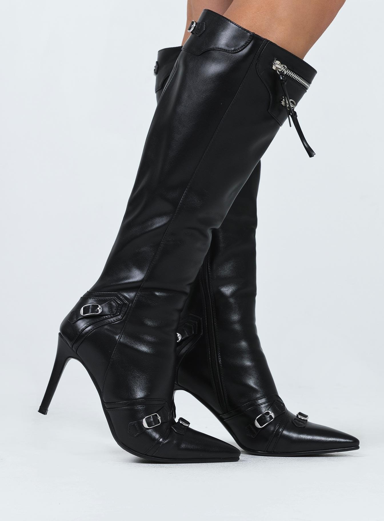 Regal Knee High Boots Black Product Image