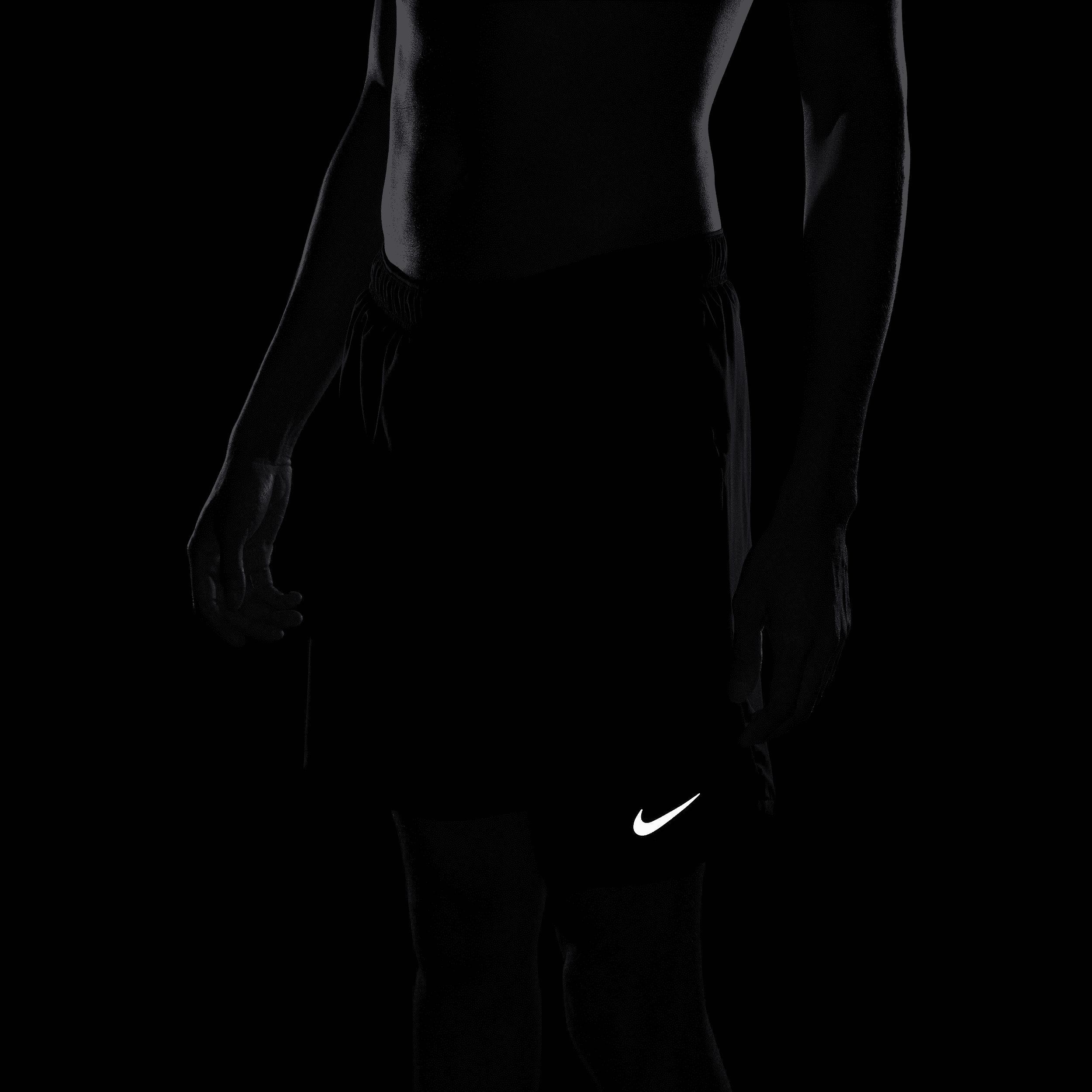 Men's Nike Dri-FIT Challenger 7" 2-in-1 Running Shorts, Size: Medium, Black Reflectiv Silver Product Image