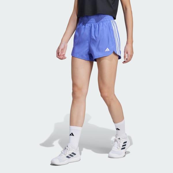 adidas Pacer Training 3-Stripes Woven High-Rise Shorts Aurora Ruby S 3 Womens Product Image