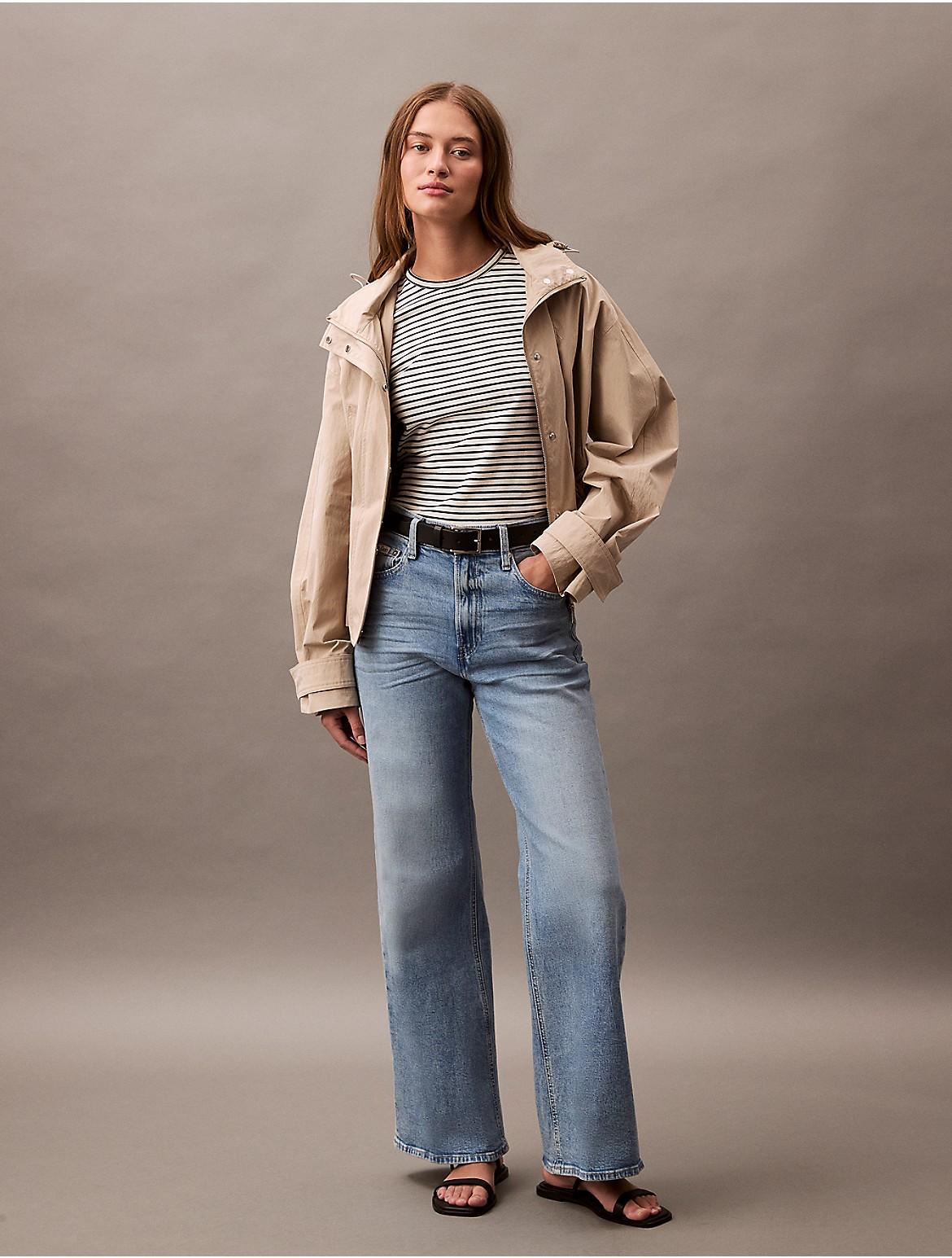 Calvin Klein Women's Ultra High Rise Wide Leg Fit Jeans - Blue - 29W x 2RL Product Image