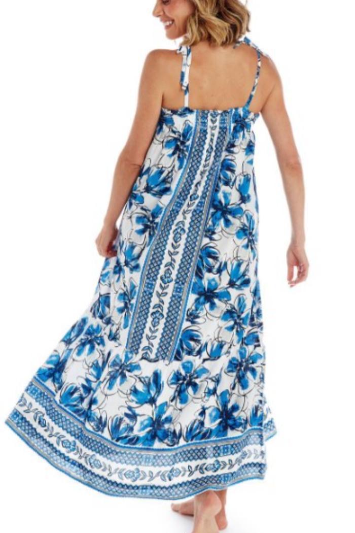 Blue Gardens Blue and White Maxi Dress Product Image